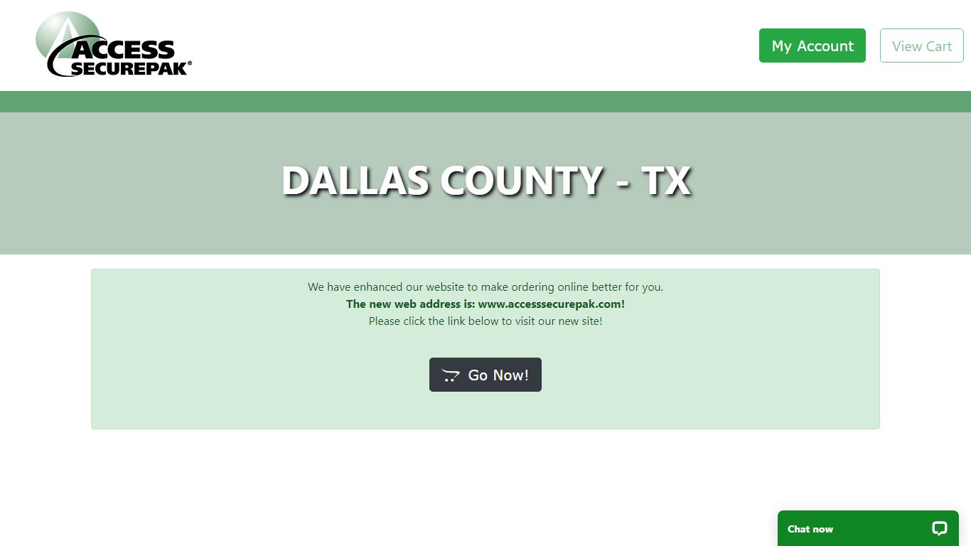 Access Securepak - Dallas County Package Program - TX - Welcome